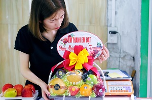 giỏ hoa quả sinh nhật